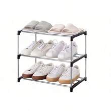 3-Tier Stackable Small Shoe Rack, Space-Saving For Entryway, Hallway And Closet, Perfect For Shoe Storage And Organization. - Multicolor - View 13