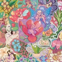 50入花仙子貼紙，平板電腦裝飾貼紙 - 彩色 - 查看 1
