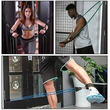 Set 11 buah/Set Pita Resistensi 100/150 lbs, Peralatan Kebugaran Portabel, Pita Latihan Kekuatan untuk Gym Rumahan, Pita Elastis untuk Olahraga - MultiWarna - View 7