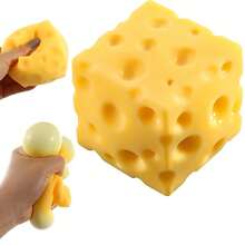 3/2/1pc Square Cheese Squeeze Toy, Stress Relief Toy, Rich Milky Aroma, Yellow Cube Shape, Squeezable, Cute And Fun, Suitable For Christmas, Mother's Day, Father's Day And Halloween, Random Color And Style - Multicolor - View 11