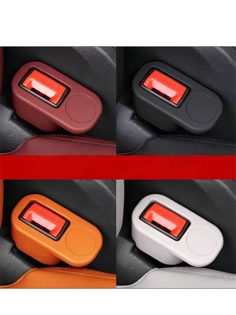 1pc Universal Car Seat Belt Socket Protector, Seat Belt Fastener, Silicone Plug Sleeve Fixer, Easy 1-Second Installation, Suitable For Sedan, SUV, Truck Locking Device, Universal Design Breaks Model Limitations, Uses Adaptive Slot Technology, Perfectly Compatible With Most Cars/Trucks - Multicolor - View 1