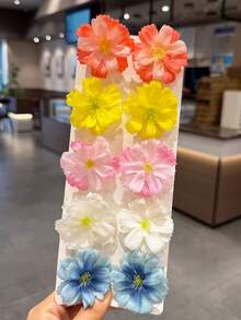 1件/5件/8件/10件裝 夏威夷風情扶桑花髮夾，多色人造熱帶扶桑花鱷魚夾髮飾，適合女性與女孩，適用度假、派對、夏季海灘、日常穿搭、假日、髮型造型、海灘用品、新娘婚禮 - 西瓜粉 - 查看 5