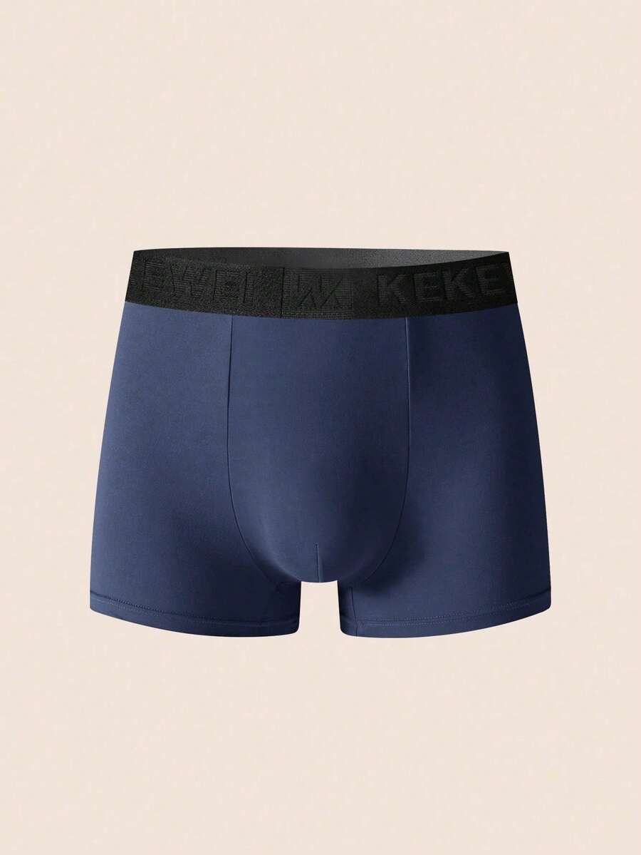 Set Of 7 Simple And Comfortable Boxer Briefs For Men - Blue - View 1