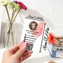Custom Photo QR Code Social Business Cards, Customizable , Text & One-Click QR Code, Marble Backgrounds, Personalized Contact Info, Premium Durable Cardstock For Social Promotion, Corporate Gifts & Invitations - Customized Business Cards - View 4