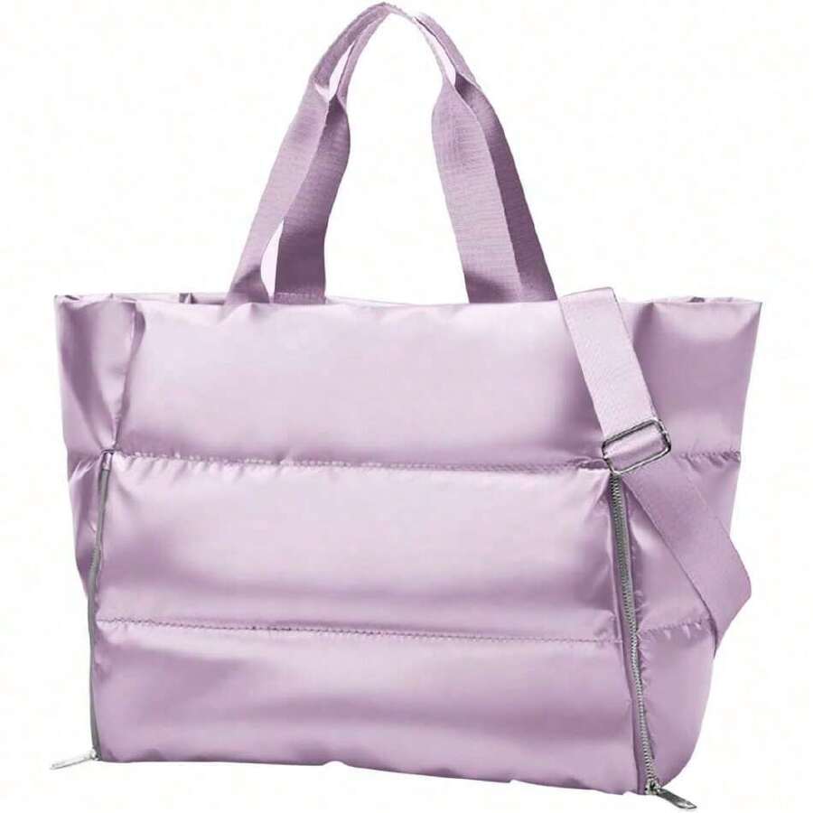 Women's Sports Bag, Waterproof Padded Tote Bag, Puffer Bag With Yoga Mat Pocket, Gym Bag For Women For Gym, Yoga, Travel (Pink), 43460974 - 綠松石色 - 查看 1
