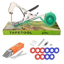 1 Set Convenient Efficient Fast Vegetable Plant Bundling Machine Kit, Compact Quick Vegetable Plant Tying Tool With Multiple Colored Ties And Nails, Designed For Gardeners And Farmers To Improve Plant Support Efficiency, Equipped With Gardening Rope Dispenser, Sturdy And Durable Structure - 10 Rolls Of Binding Tape + 1 Box Of Staples + Blade Accessories - View 12