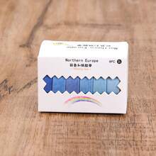 6Pcs Rainbow Candy Color Washi Tape Set, DIY Decorative Journal Sticker Tape Student Craft Stationery - Multiple Styles - View 10