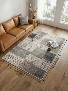 1 pieza Alfombra de patchwork multicolor para sala de estar, adecuada para cocina, comedor, dormitorio, decoración de habitación festiva, interior/exterior, oficina, vestíbulo, felpudo antideslizante, alfombra de baño, pasillo, área de estudio y juegos - Multicolor - Ver 13