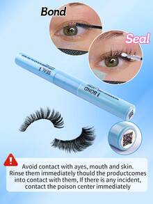 640/608pcs Eyelash Cluster Set DIY Eyelash Extension Kit Mixed 10-16mm Individual Eyelashes, Includes Eyelash Glue And Sealer, Eyelash Tweezers, Eyelash Brush, Fluffy Individual False Eyelashes Set, D-Curl Eyelash Clusters, DIY Eyelash Extension Kit, Waterproof Eyelash Glue, Eyelash Applicator, Dense False Eyelashes Set - Multicolor - View 7