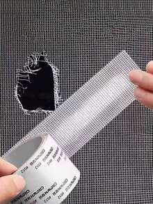 Silver Gray Weatherproof Fiberglass Screen Door Repair Adhesive Tape Professional High Strength Mesh Net Roll Universal Grid Sticker For Summer Fresh Air Ventilation Hole Damage Fix Pool Lanai Balcony Pet Scratch,Net Curtains For Windows - Multicolor - View 8