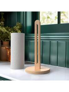 1pc Acacia Wood Paper Towel Holder, Multiple Styles Available: Countertop, Space-Saving, Strong Bearing Capacity; Vertical Paper Towel Holder, Suitable For Kitchen, Dining Room, Bathroom; Holiday Gift, Mother's Day Gift - Multicolor - View 11