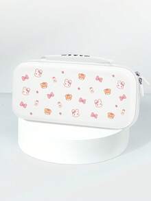 1 pieza Funda protectora con patrón de conejo y oso de leche de fresa de dibujos animados para Switch, accesorio de consola de juegos Switch 2 (2025) con carcasa de base, compatible con Switch 2 (2025) / Switch OLED, accesorio de juego de segunda generación Switch 2, funda protectora, blanco/rosa, bolsa de almacenamiento de consola de juegos, el mejor regalo para jugadores de SWITCH - Multicolor - Ver 13