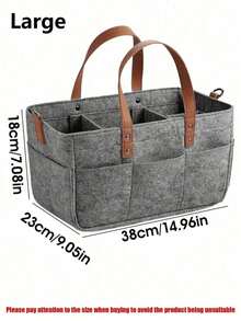 Easypie Selection Multifunctional Felt Car Trunk Storage Bag, Fiber Material, Durable With Handle, Dustproof And Moisture-Proof, Practical Car Accessory - A - View 4