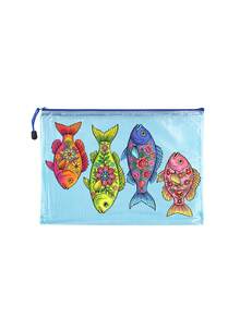 Bolsa de almacenamiento multifuncional, bolsa de aseo transparente con patrón de flores & peces, sardinas, bolsa de playa de estilo único para vacaciones, bolsa de almacenamiento de playa impermeable multifuncional, regalo para el Día de la Madre/Boda/Fiesta, bolsa de almacenamiento multifuncional, adecuada para natación, playa, buceo, uso diario, regalo práctico de vuelta a la escuela para compañeros de clase, mejores amigos, maestros - Multicolor - Ver 15