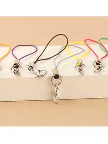 20pcs 65mm Colorful Phone Lanyard Lobster Clasp Hanging Rope Phone Chain Eyelet Handmade Rope Pendant Cartoon Polyester Key Doll Rope Pendant Key USB Drive Lanyard - 100 Lobster Ropes - View 5
