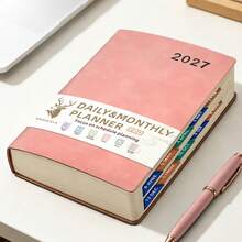 2027 Self-Discipline Planner, 320 Pages High-Quality Faux Leather Cover, Multi-Color Design Monthly & Weekly Dual Layout, Portable Compact Size, Adult Time Management & Goal Tracking, Challenge Yourself School Supplies - A5 - View 15