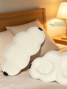 1pc/10pcs Cute Cloud Shaped Sleep Mask, Soft Smooth Light-Blocking Eye Mask With Adjustable Strap, Lightweight Comfortable Travel Nap Bedroom Rest Eye Shade, Multi-Color Macaron Solid Color Portable Sleep Aid Mask, Suitable For Women And Girls Daily Use - Multiple Styles - View 4
