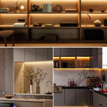 LQHZMYY Tira de luz LED de cocina alimentada por USB con interruptor de barrido manual, control de interruptor de gesto de onda simple, cinta adhesiva de doble cara incluida, perfecta para fondo de espejo, iluminación de TV y electrodomésticos, iluminación de cocina | Tira LED moderna | Luz de relleno para transmisión en vivo, luz de gabinete de cocina - Blanco - Ver 10