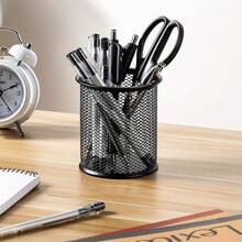 Desktop Pen Holder, Durable Metal Mesh Pencil Holder, Lightweight Pencil Storage Box, Marker Storage Box, Multi-Color Options Back To School - Multicolor - View 5