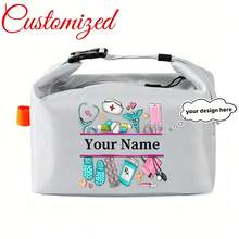 Custom Pattern Printed Nurse Style Commuter Shoulder Bag - With Adjustable Strap, Designed For Professionals, Multifunctional Portable Bag; Durable And Sturdy, Can Store Work Equipment And Meet Daily Commute And Travel Needs, Perfect Personalized Gift For Healthcare Workers. - Multicolor - View 7