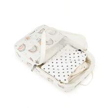 1pc Fresh Style Portable Hanging & Carrying Storage Bag, Travel Toiletry Bag, Mother & Baby Supplies Organizer, Children's Clothing Storage Bag, Handheld & Hanging - Multicolor - View 4