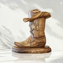 2D Flat Wooden Decorative Ornament, Desktop Home Decor Wooden Craft - 1PC - View 6
