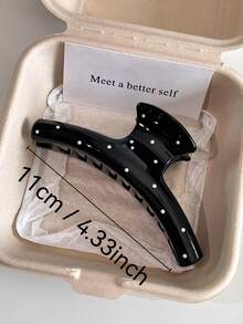 2pcs/1pc Women's Blue Polka Dot Bow Hair Claw And Black Polka Dot Hanger-Shaped Hair Clip, Elegant Versatile Hair Claw Back Of Head Hair Clip, Fashionable Versatile Elegant Minimalist Solid Color Hair Claw, Suitable For Daily, Casual, Party, Beach, Vacation, Hairstyle Design, Face Washing/Hair Washing, Makeup, Clothing Accessories, Spring Hair Claw, Summer Hair Claw, Autumn Hair Accessory, Winter Hair Claw - Multicolor - View 3