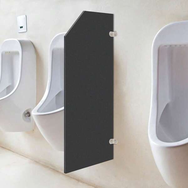 Urinal Partition, Wall-Mounted Men's Public Toilet Urinal Privacy Screen With Accessories For Restroom Shopping Malls Schools Toilets, 35.43x15.74x0.63 Inch