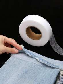 1pc Double-Sided Iron-On Hem Tape, Strong Adhesive Heat-Melt Tape, Clothing Alteration Iron-On Fusible Web, Suitable For Pants, Jeans, Skirts - Multicolor - View 1