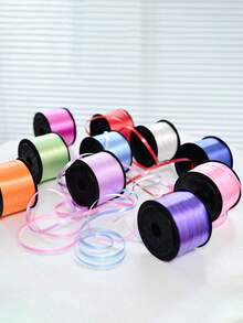 Balloon Ribbon, 5mm Curled Satin Ribbon, Used For Gift Wrapping, Floral Crafts, Birthday Parties, Holiday Celebrations, Wedding Balloon Hanging Rope, Bouquet Satin Ribbon, Flower Wrapping Paper, Handmade Materials - Multicolor - View 2