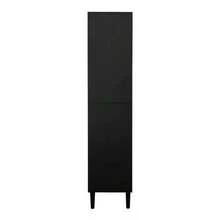 Tall Bookcase With Tempered Glass Door And Adjustable Shelf, 4 Doors, Lacquered MDF Furniture, Black, Storage For Living Room And Bedroom - Black - View 10