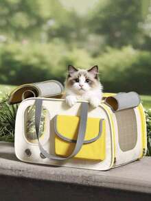 ARC ARCE Foldable Pet Air Travel Bag, Pet Messenger Bag, Suitable For Small Dogs, Cats, Rabbits, Puppies - Durable Oxford Cloth Pet Travel Handbag, Portable Cat Bag, Car Pet Bag, Dog Outing Bag - Multicolor - View 5