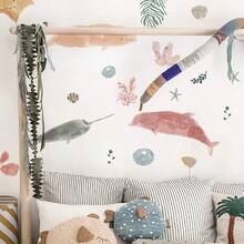 Ocean-Themed Wall Decals For Children's Room, Removable And Adhesive, Baby Room Decor, Soft Watercolor Wall Art For The Nursery - TMT002 - 查看 5