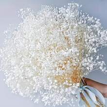1束2000+花頭 人造滿天星花束 16英吋象牙白保鮮真花花束 花瓶填充花莖 適用婚禮裝飾、桌面中心裝飾、居家裝飾、DIY花藝手工 - 漂白色 - 查看 2