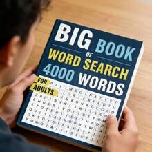 Large Font Word Search Game Book For Adults, Elderly And Adolescents - 4000 Anti-Eye Fatigue Font Word Word Finding Puzzles, A Stress Reduction Game Suitable For Large Font Users - Blue - View 2