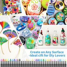 Flysea New Direct Liquid Acrylic Marker Pens, 12-36 Colors Art Fluorescent Marker Set, Opaque Watercolor Pens For Art Students DIY, Back To School - Multicolor - View 3