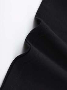 Weiches, bedrucktes T-Shirt aus reiner Baumwolle für Damen, lässiges Sommer-Basic-Top, atmungsaktiv, Rundhalsausschnitt, Kurzarm, Schwarz/Weiß - Schwarz - Übersicht 3