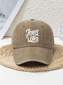 1件女款 Jesus Is LORD 字母印花做舊時尚沙灘旅行可調節軟頂棒球帽 - A - 查看 22