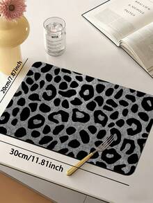 1pc Premium Gray Leopard Print Kitchen Anti-Slip Mat 3.5mm, Cuttable, Absorbent Anti-Fatigue Diatomaceous Earth Floor Mat, Bathroom Floor Mat, Hallway Small Rug, Kitchen, Bathroom, Entryway, Living Room, Outdoor Garden, Indoor Mat - View 13