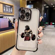 1 pieza Funda TPU borde electrochapado, compatible con iPhone, Galaxy y OPPO, apariencia elegante para todo tipo de estilos, trasera transparente alta definición, esquinas reforzadas con protección antideslizante y antigolpes MXSJFS1240 - SJFS-BK-MXSJFS1240 - Ver 5