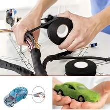 15m Car Wiring Harness Velvet Tape, Wear-Resistant, Tear-Resistant, Flame Retardant, Heat Insulating, Shock-Absorbing, Noise-Reducing, Easily Solves Car Interior Wiring Noise, Good For Wiring Protection - 15-meter Cable Management Tape - View 5