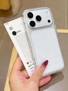3pcs Set [Black + White + Transparent] Acrylic Material Colorful Edge Transparent Hard Phone Case Compatible With IPhone 17 Pro Max/17 Pro/17/16 Pro Max/16/16 Pro/16 Plus/15/15 Pro Max/15 Pro/15 Plus/11/12/13/14 Pro Max/12 Pro/12 Pro Max/13 Pro/13 Pro Max/14 Pro/14 Pro Max/14 Plus, Ins Style High-End Feel - Pack Of 3 [Transparent + Black + White] - View 5