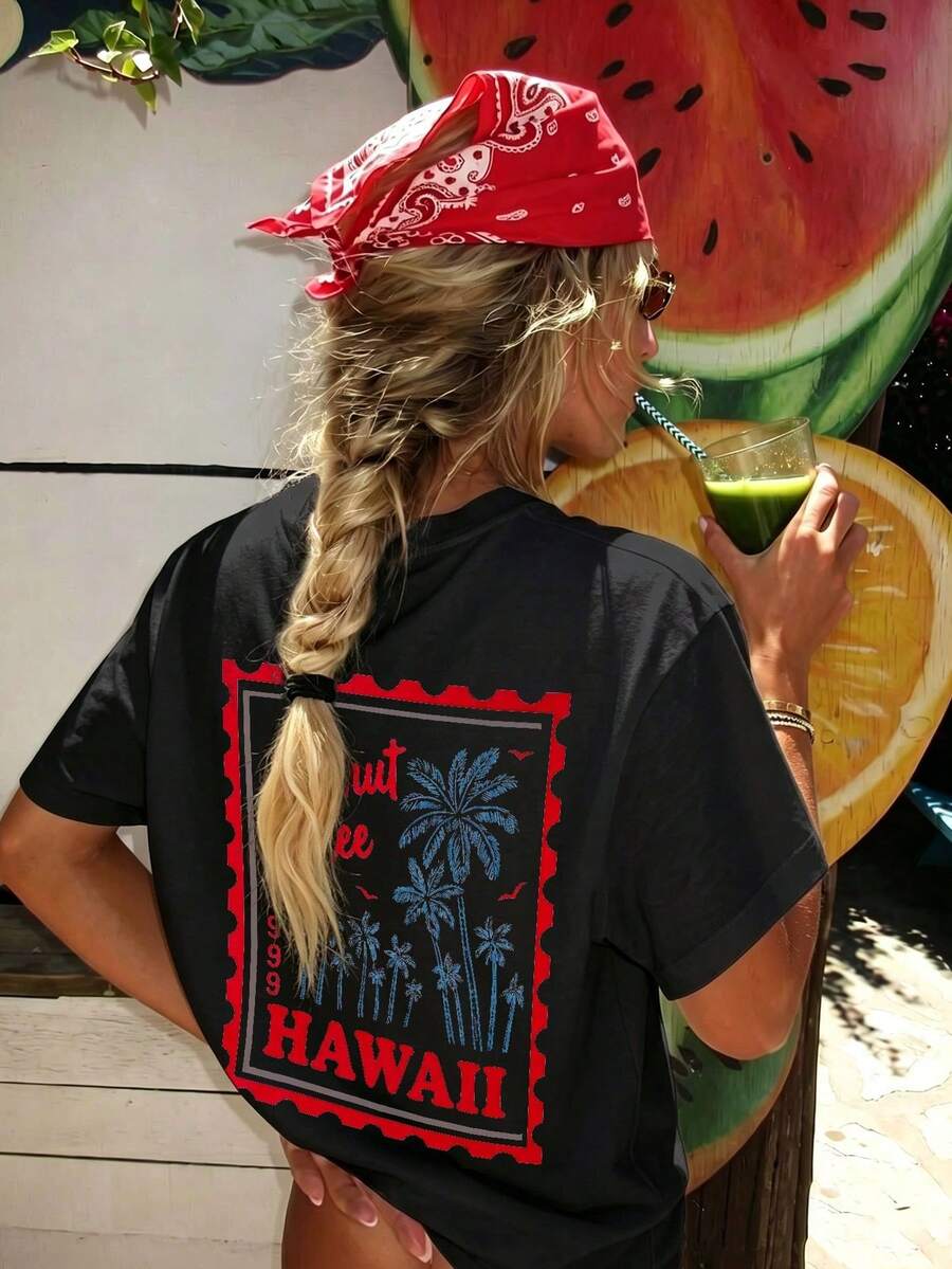 Women T-Shirts - 黑色 2 - 查看 1