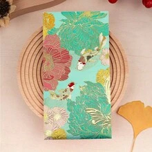 4/12/24pcs Floral Envelopes Fish Jumping Over Dragon Gate Red Envelopes Random Colors Premium Red Envelopes Red Packet Bags, Hong Bao Thank You Cards, Lucky Money Pouches, Business Occasions Gifts Wedding Celebration Birthday Meeting Gift Money Envelopes, Reward Money Envelopes, Creative Red Envelopes Li Xi Envelopes Red Packet Bags Suitable For Weddings Festivals Red Envelopes For Elders - Multicolor - View 12