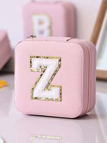 1pc Travel Jewelry Organizer Box, A-Z Letter Jewelry Box, Large Capacity Jewelry Storage Box, Multi-Functional Jewelry Storage Box, Jewelry Organization Storage,Earrings, Necklaces, Rings, Portable Jewelry Box, Travel Essential - Multicolor - View 12