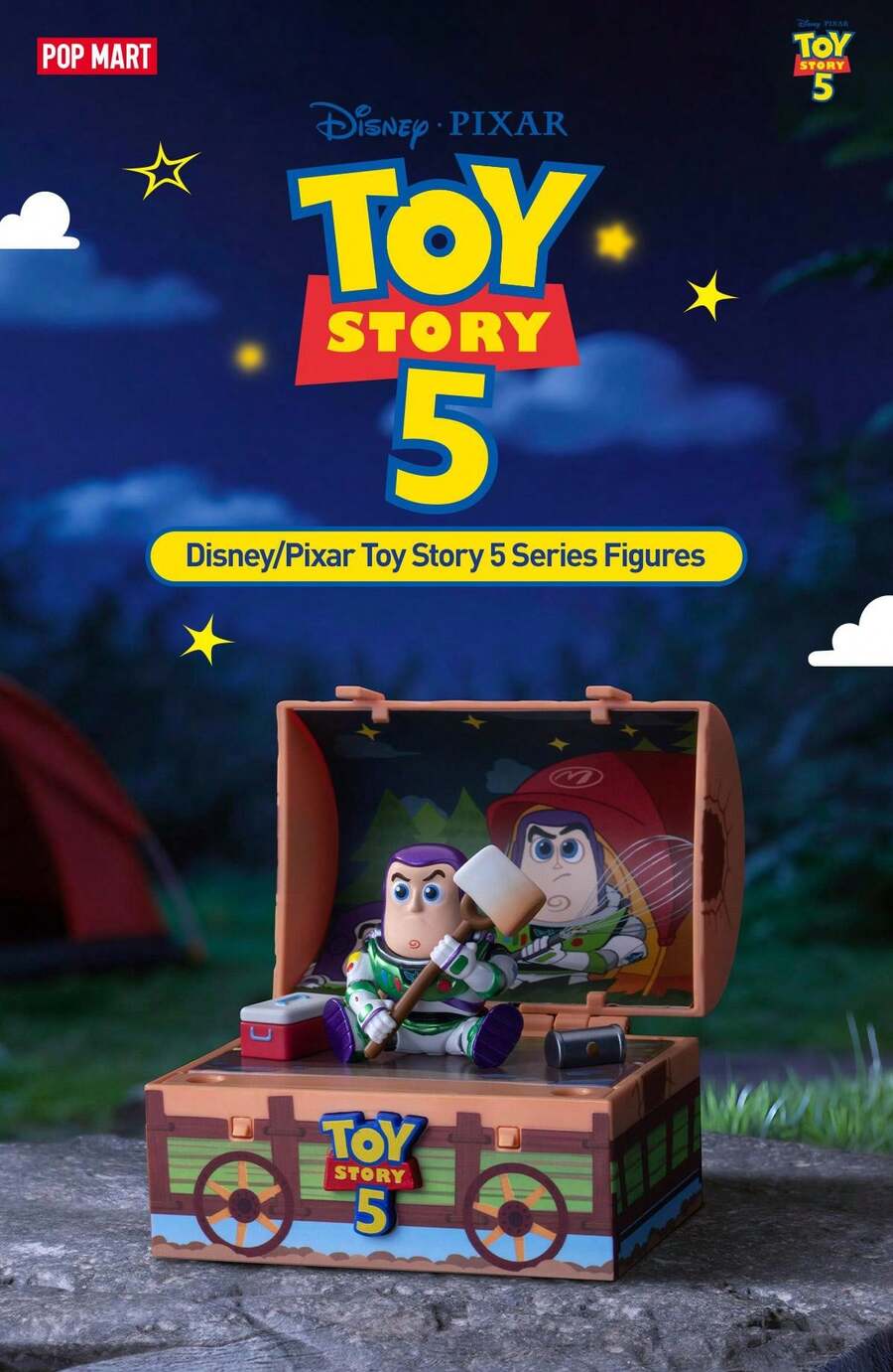 POP MART Disney/Pixar Toy Story 5 Series Blind Box Figures, Toy Story Movie Merchandise Collectibles, Woody & Buzz Lightyear Statue Model Decor, Cute Statue Blind Box, Birthday & Friend Gift Surprise, Back To School Gift, Theme Party Decoration Exquisite Ornament
