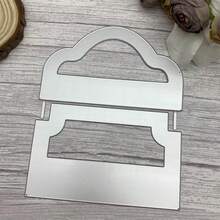 Juego de troqueles de bolsillo cosido con etiqueta, troqueles de metal para hacer tarjetas, etiquetas de regalo, diarios y planificadores, manualidades de papel, scrapbooking - plata - Ver 1