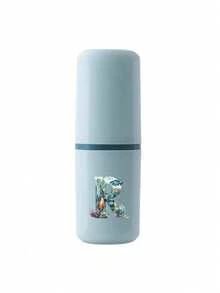 Cartoon Ocean Letter Series Toothbrush Holder Case Bathroom Accessories Outdoor Travel Toothbrush Toothpaste Storage Box Letter Series Printed Dust-Proof Storage Box Travel Essential Back To School Supplies Vacation Camping Essential Vacation Mini Summer, Back To School Season, School Opening Gift, Travel Essential, Travel Must-Have - Multicolor - View 20