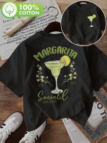 Envío local, camiseta de mujer, 100% algodón estampado, corte regular, ideal para uso diario, un excelente regalo de cumpleaños o presente. - Negro - Ver 1