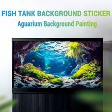 Seaweed Underwater Cave, Fish Tank Background Painting, Aquarium Background Sticker, Front Self-Adhesive, 2D Flat Image, Aquarium Landscape Decoration, Fish Tank Scenery Ornament - A - View 7